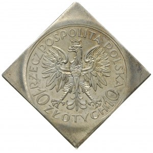 10 złotych 1933, Warszawa, Romuald Traugutt, klipa, sre...