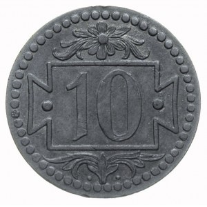 10 fenigów 1920, Gdańsk, odmiana z małą cyfrą 10, cynk,...