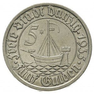 5 guldenów 1935, Berlin, Koga, Parchimowicz 68, rzadkie