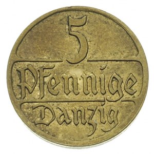 5 fenigów 1923, Berlin, mosiądz 1.98 g, Parchimowicz -,...