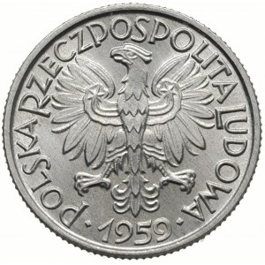 2 złote 1959, Warszawa,Parchimowicz 216.b, rzadkie i ba...