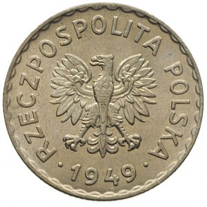 1 złoty 1949, Krzemnica, miedzionikiel, Parchimowicz 21...