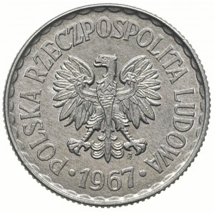 1 złoty 1967, Warszawa, Parchimowicz 213.d, rzadki i ba...