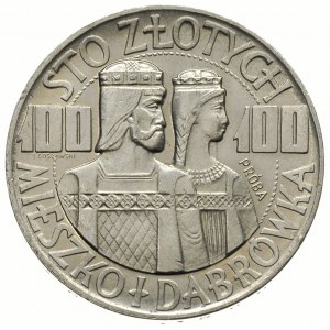 100 złotych 1966, Warszawa, Mieszko i Dąbrówka -półpost...