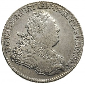 Fryderyk Krystian 1763, 2/3 talara (gulden) 1763, Drezn...