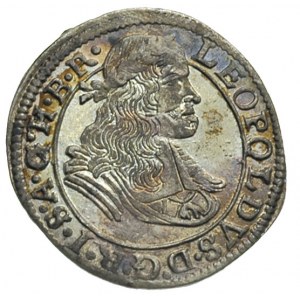 1 krajcar 1672, Wrocław, litery SHS, FuS 477, patyna, p...