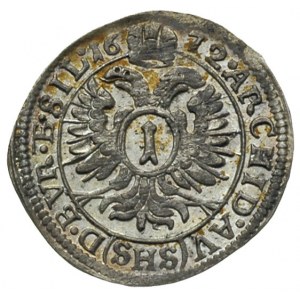 1 krajcar 1672, Wrocław, litery SHS, FuS 477, patyna, p...