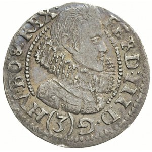 3 krajcary 1628, Kłodzko, duża głowa arcyksięcia i lite...