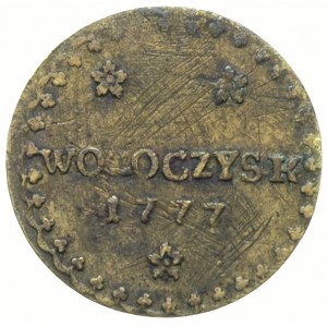 Wołoczysk, 3 grosze 1777, Aw: Napis WOŁOCZYSK / 1777, R...