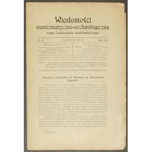 Wiadomości Numizmatyczno - Archeologiczne, rok 1913, ze...