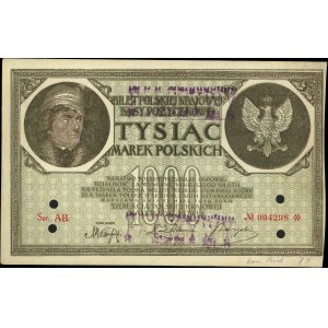 fałszerstwo 1.000 marek polskich 17.05.1919, seria AB, ...