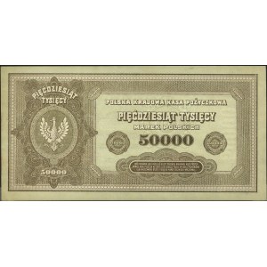 50.000 marek polskich 10.10.1922, seria X, Miłczak 33, ...