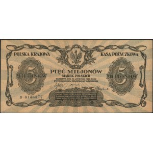 5.000.000 marek polskich 20.11.1923, seria D, Miłczak 3...