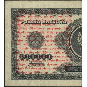 1 grosz 28.04.1924, prawa połówka, seria H, numeracja 7...