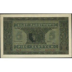 5 złotych 25.10.1926, seria B, numeracja 0422683, Miłcz...