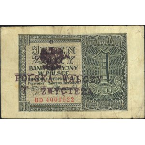 1 złoty 1.08.1941, seria BD, z nadrukiem \G-O-N / POLSK...