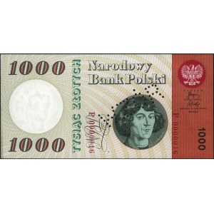 1.000 złotych 29.10.1965, perforacja WZÓR, seria P 0000...