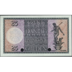 25 guldenów 2.01.1931, wzór dwukrotnie perforowany z na...