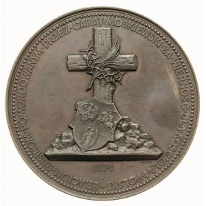 medal wybity dla upamiętnienia Rusinów pomordowanych pr...