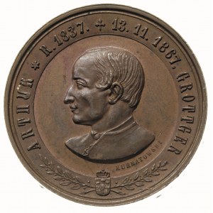 Artur Grottger -medal wybity w 1880 r nakładem M. Kurna...