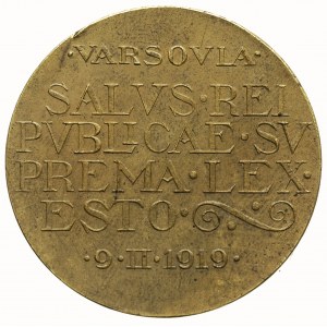 medal na otwarcie Pierwszego Sejmu Ustawodawczego  9.02...