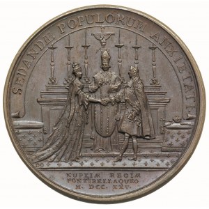 Ludwik XV i Maria Leszczyńska -medal zaślubinowy 1725, ...