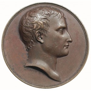 Napoleon Bonaparte Konsul, medal autorstwa Andrieu i Dr...