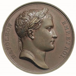 Napoleon Bonaparte Cesarz, medal sygnowany ANDRIEU F, J...