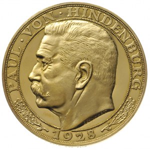 Paul von Hindenburg -medal sygnowany BERNHART, z 1928 r...