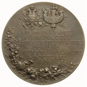 Mikołaj II, medal autorstwa J. Chaplaina wybity z okazj...