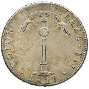 Republika od 1817, 1 peso 1817 / F.J., Santiago, KM. 82...