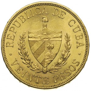 Republika, 20 pesos 1915, Filadelfia, złoto 33.42 g, Fr...