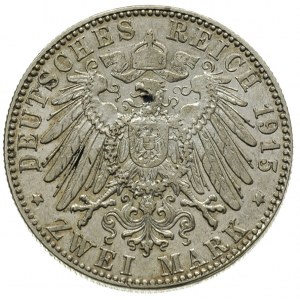 Jerzy II 1866-1914, 2 marki 1915 / D, Monachium, emisja...