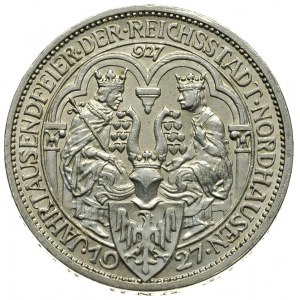 3 marki 1927 / A, Berlin, 1.000-lecie miasta Nordhausen...