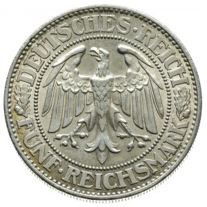 5 marek 1927 / F, Stuttgart, \Dąb, J.331,II+,1
