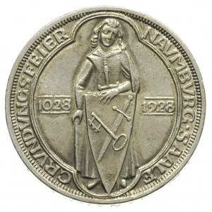 3 marki 1928 / A, Berlin, 900-lecie Naumburga, J.333