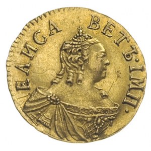 połtina 1756, Krasnyj Dwor, złoto 0.80 g, Diakov 392, J...