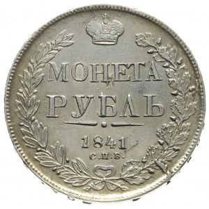 rubel 1841 / Н-Г, Petersburg, Bitkin 192, nieznaczne śl...