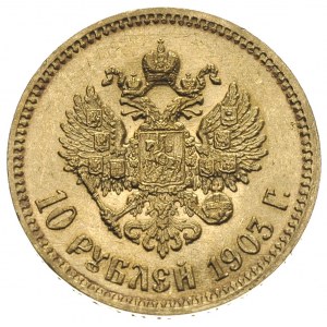 10 rubli 1903 / AP, Petersburg, złoto 8.61 g, Kazakov 2...