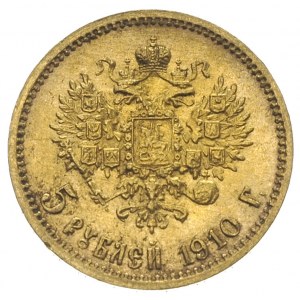 5 rubli 1910 / ЭБ, Petersburg, złoto 4.30 g, Kazakov 37...