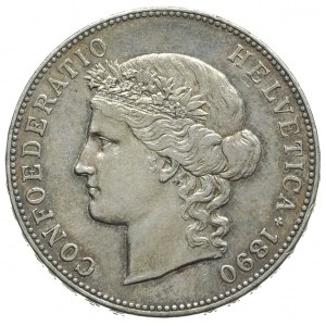 Konfederacja od 1848, 5 franków 1890 / B, Berno, HMZ 2-...