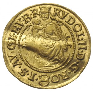 Rudolf II 1576-1608, dukat 1591 / K-B, Krzemnica, złoto...