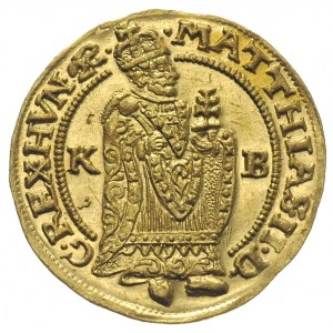Maciej II 1608-1619, dukat 1610 / K-B, Krzemnica, złoto...