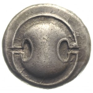 Beocja, Teby, stater 387-374 pne, Aw: Tarcza beocka, Rw...