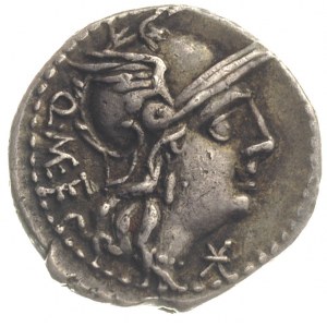 Q. Caecilius Metellus 130 pne, denar, Rzym, Aw: Głowa R...