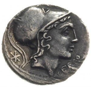 Q. Lutatius  Cerco Q. 109/108 pne, denar, Rzym, Aw: Gło...