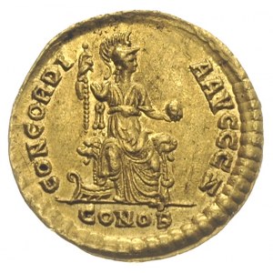 Walentnian II 375-395, solidus 378-383, Konstantynopol,...