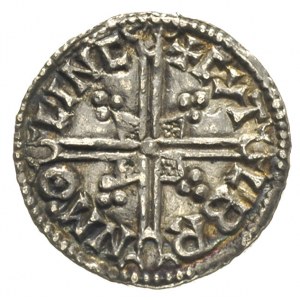 Aethelred II 978-1016, denar typu helmet, Lincoln, Aw: ...