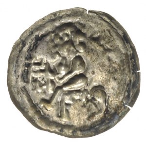 Mieszko III 1173-1202, brakteat łaciński, Książę na kon...