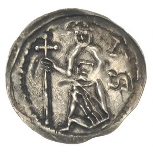 Śląsk, Bolesław I Wysoki 1163-1201, denar, Aw: Biskup z...